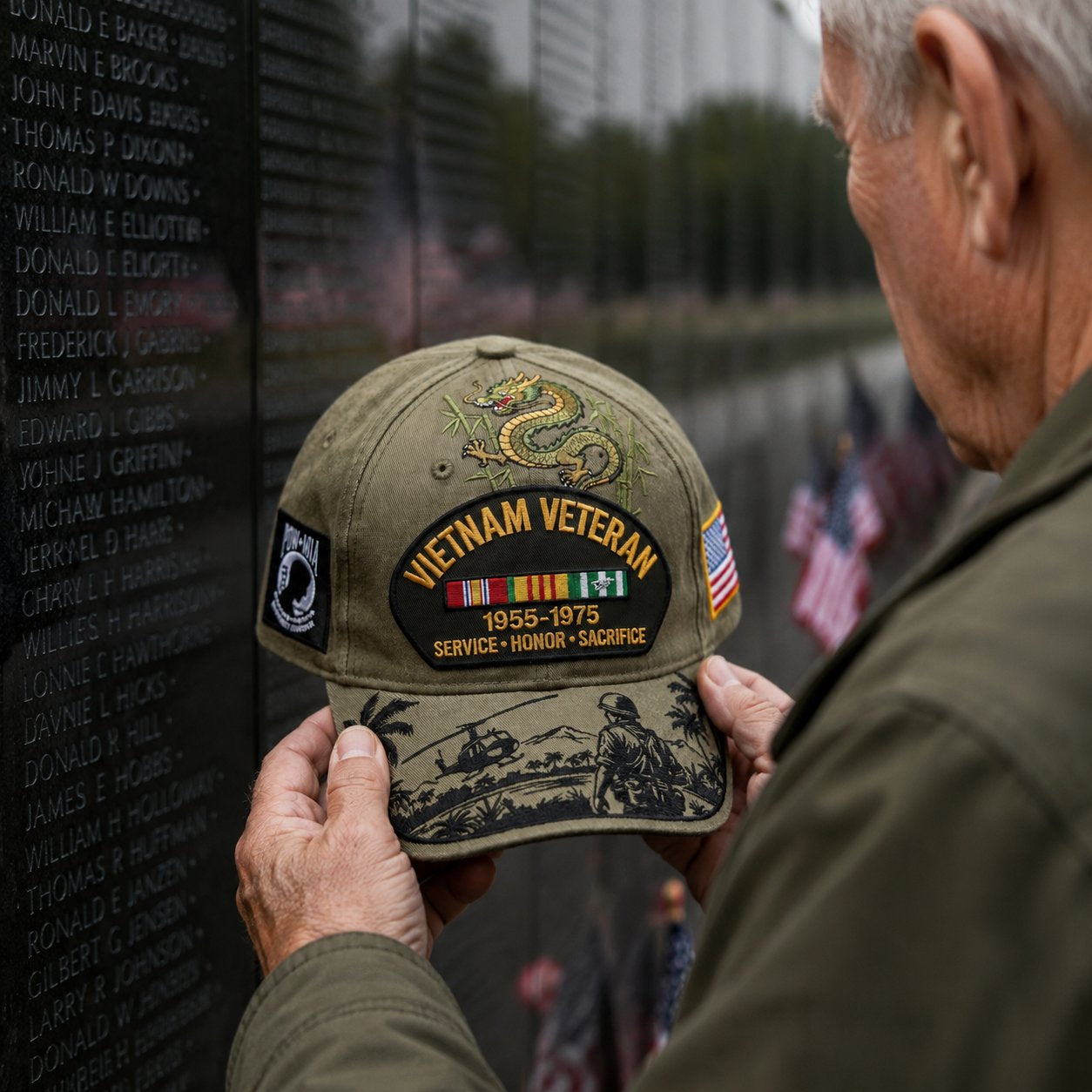 🇺🇸 Vietnam Veteran Tribute Cap | Service Honor Sacrifice Hat
