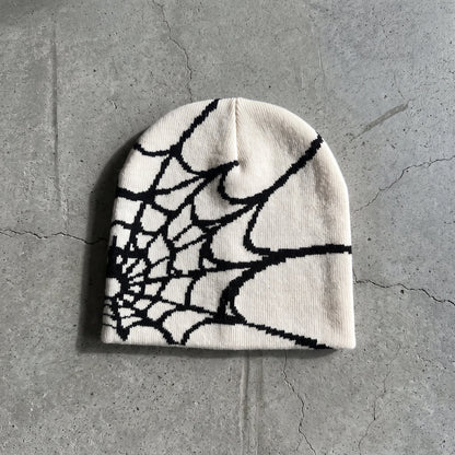 🕷️ Handmade Spider Web Knit Beanie