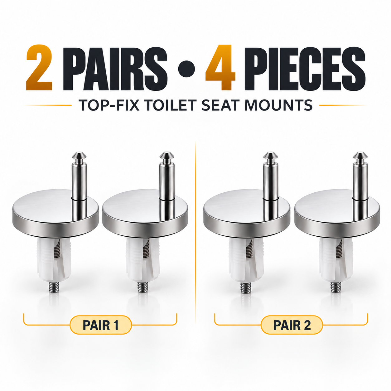 🔩 Top-Fix Toilet Seat Expansion Hinge Repair Kit – Rock-Solid Wobble Fix 🚽