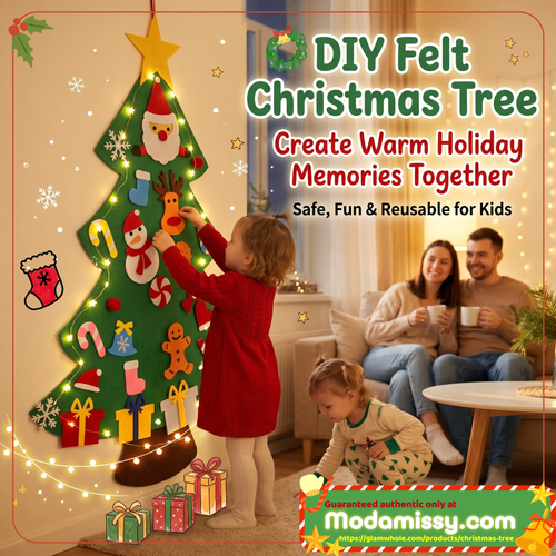 🎄 Kids DIY Felt Christmas Tree – Create, Decorate & Make Holiday Memories ✨🎁