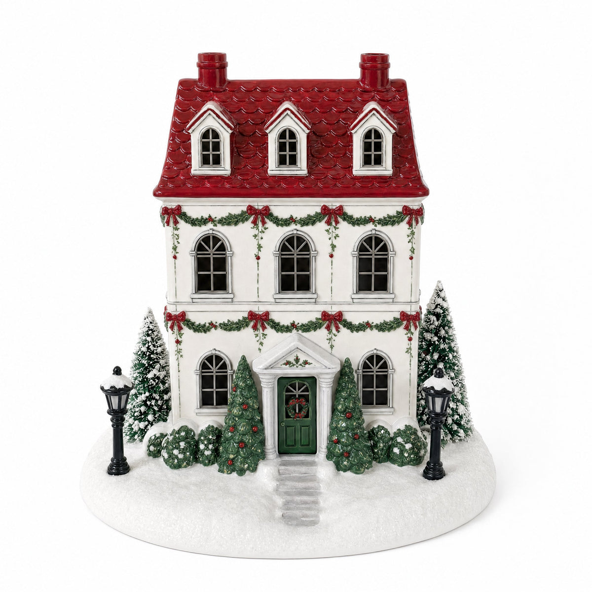🎄 Holiday House Aroma Diffuser 🏠 Chimney Mist & Color-Changing Lights
