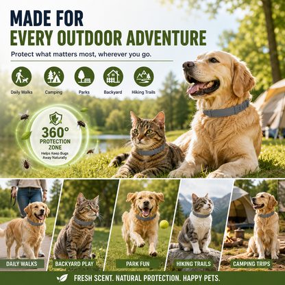 🐾 Fresh Scent Pet Collar – Lightweight Adjustable for Dogs & Cats