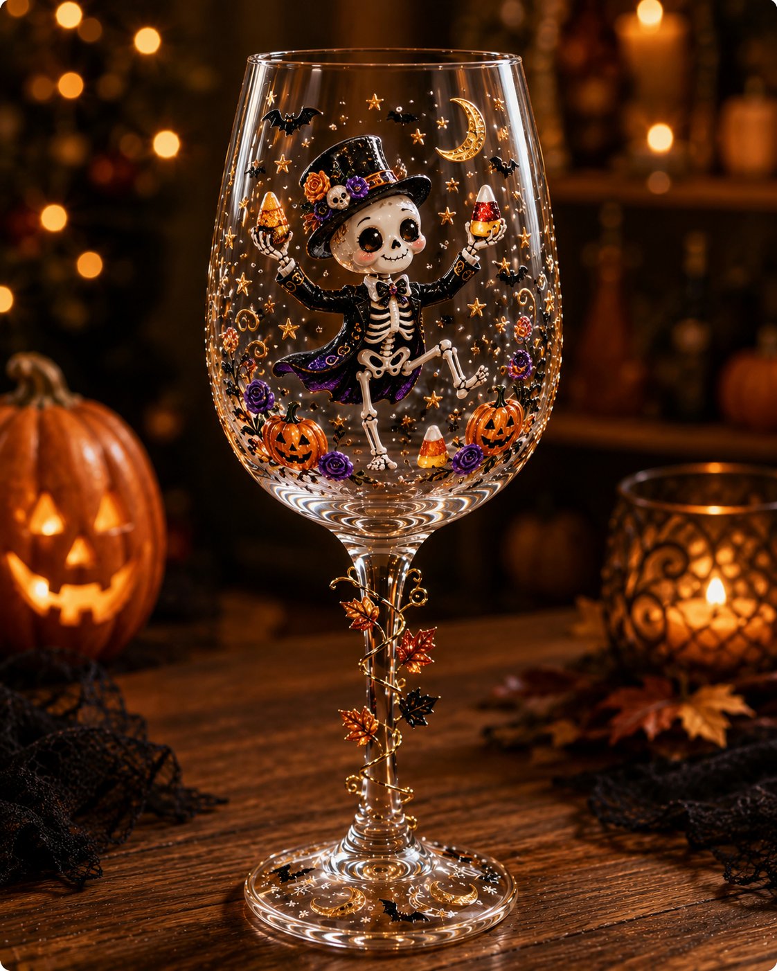 🔥LAST DAY 50% OFF - 🎁 Halloween 3D Wine Glass Collection Gift Box Set – 6 Spooky Collectible Designs 🎃🍷