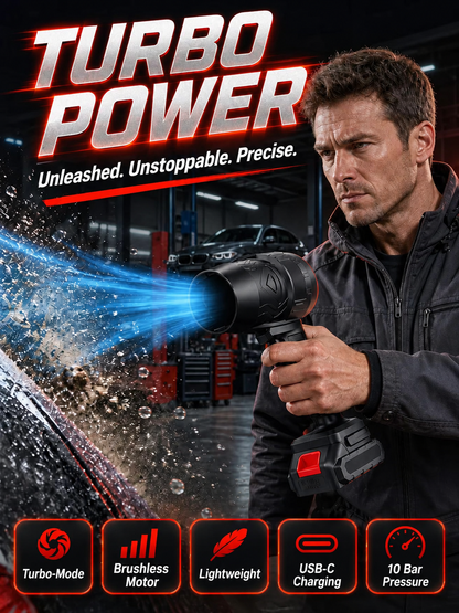 💨 Turbo Power Portable Air Blower – Compact High-Speed Cleaning for Home, Car & Workshop