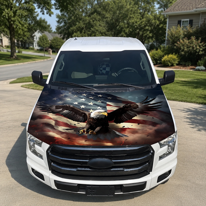 🎉4th Of July Flash Sale 65K+🔥American Car Hood Flag🦅No Glue No Tools🚗 Install in 1 Minute