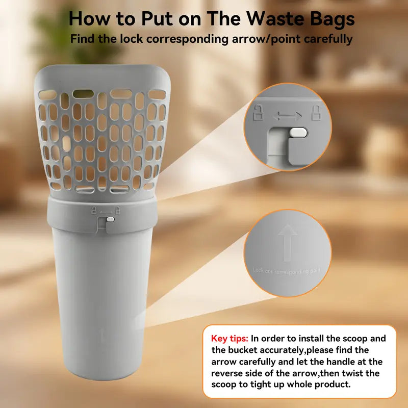 🔥 50% OFF TODAY | 🐾 3-in-1 All-in-One Cat Litter Scoop With Waste Bags 🗑️