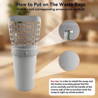 🔥 50% OFF TODAY | 🐾 3-in-1 All-in-One Cat Litter Scoop With Waste Bags 🗑️
