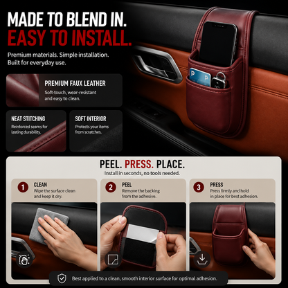 💥Buy 1 Get 1 FREE🚗 – Leather Car Door & Console Organizer