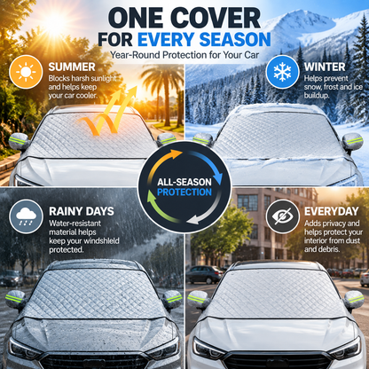 🚗 All-Season Magnetic Car Windshield Cover for Sun, Snow, Ice & Frost Protection 🛡️
