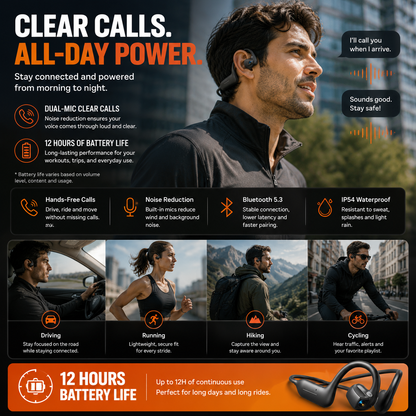 🎥 8MP Smart Camera Open-Ear Headset – POV Video, Calls & AI Assistance 🎧