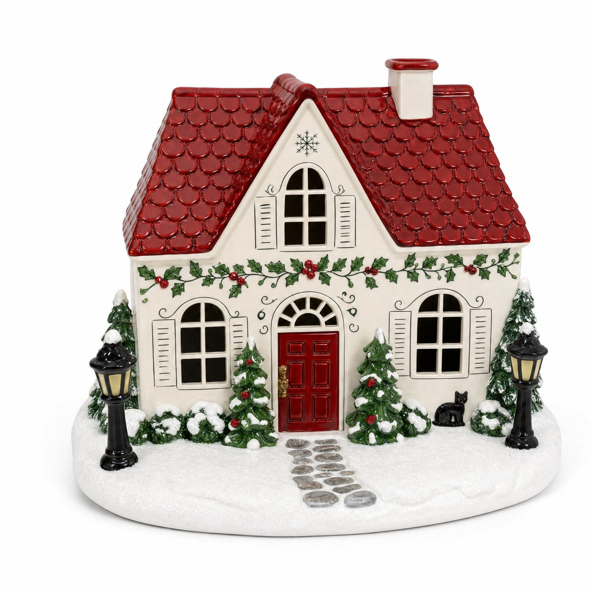 🎄 Holiday House Aroma Diffuser 🏠 Chimney Mist & Color-Changing Lights