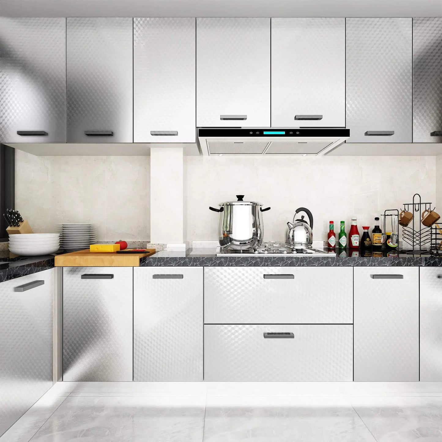 💧Oil-Proof & Waterproof✨ Easy-Clean Kitchen Wallpaper