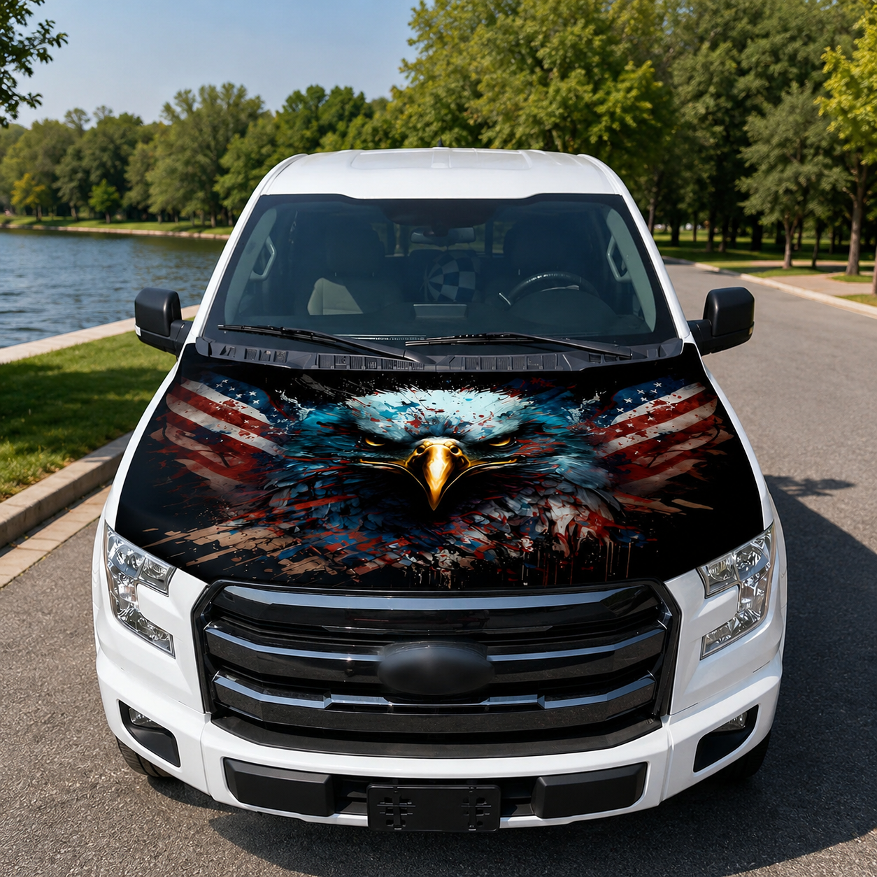 🎉4th Of July Flash Sale 65K+🔥American Car Hood Flag🦅No Glue No Tools🚗 Install in 1 Minute