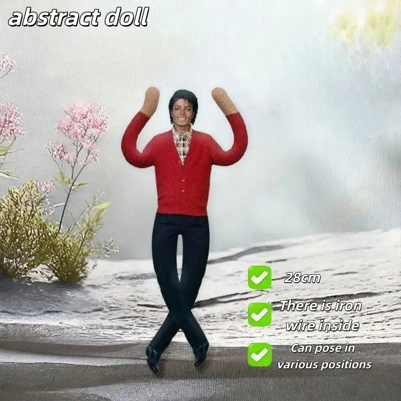 🕺 Michael Jackson-Inspired Plush Doll – Multi-Jointed Collectible Figur
