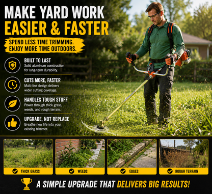 🌿 Universal Aluminum Grass Trimmer Head | Heavy-Duty Brush Cutter Replacement