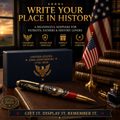 ⌛ FINAL DAY | 55% OFF: Luxury America 250th Anniversary Commemorative Pen Set 🇺🇸✒️