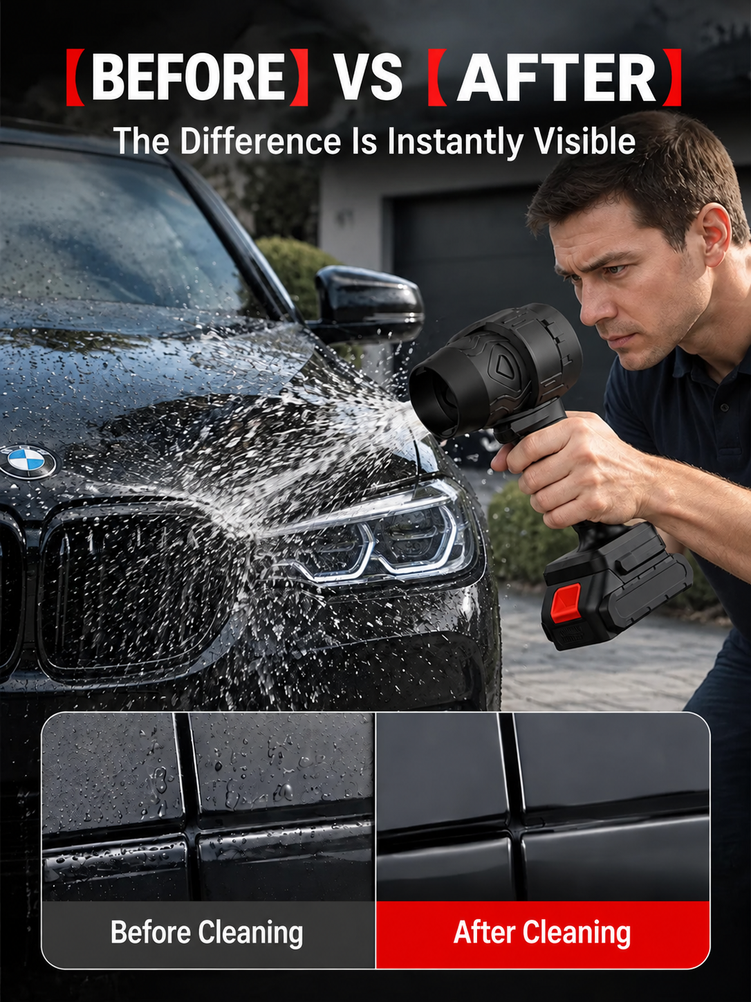 💨 Turbo Power Portable Air Blower – Compact High-Speed Cleaning for Home, Car & Workshop