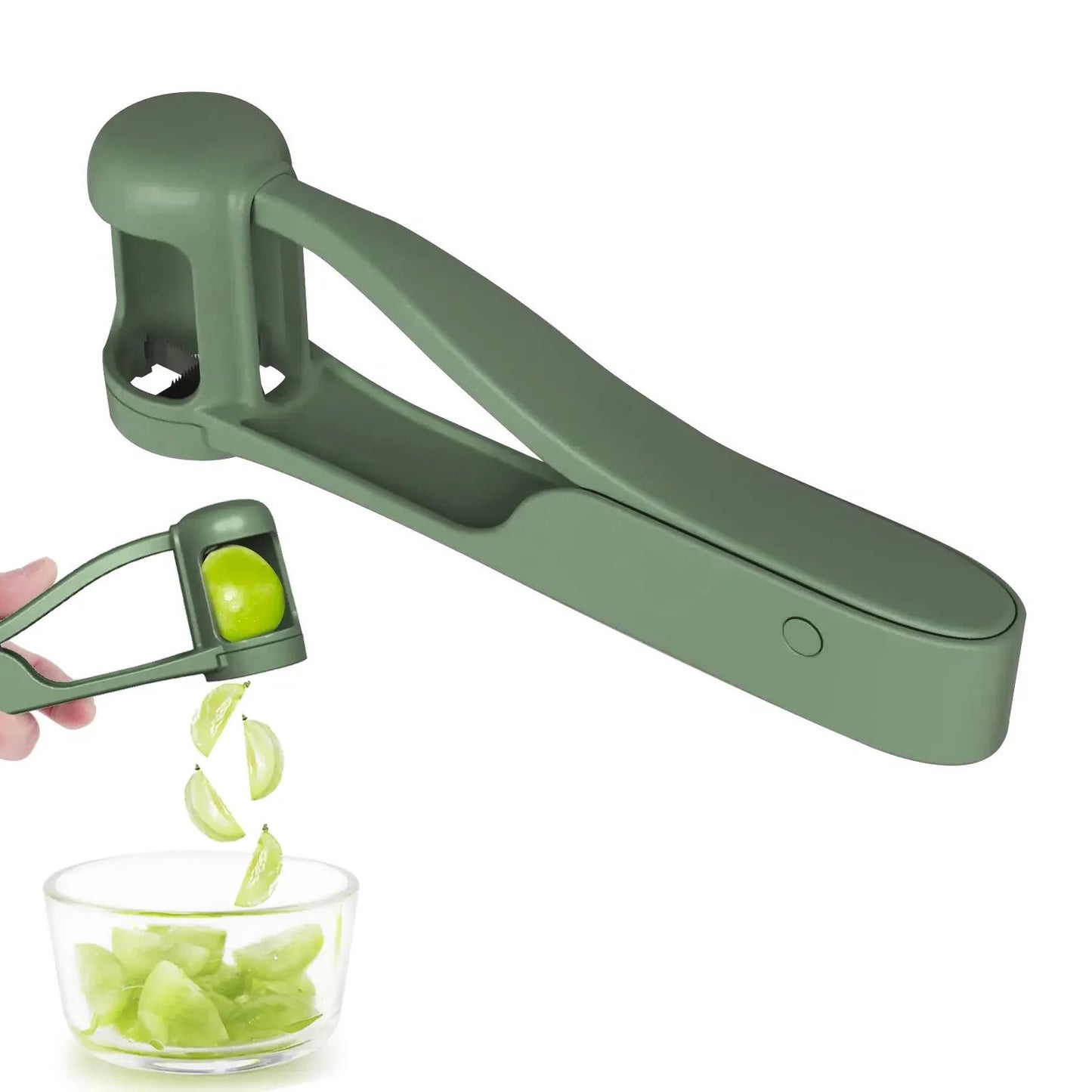 🌸 Grape Cutter for Toddlers 1-3 - Stainless Steel Baby Fruit Slicer Safe & Easy Grape