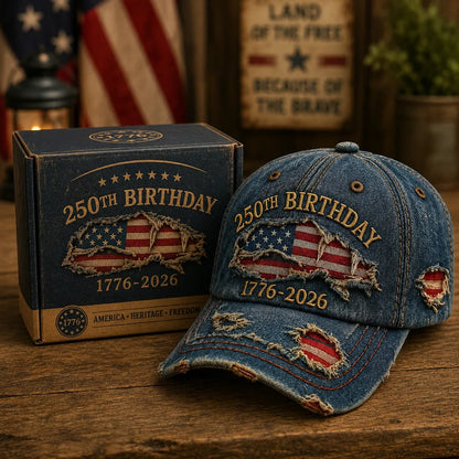 🧢🇺🇸 Handmade Veteran America 250th Anniversary Cap 🦅