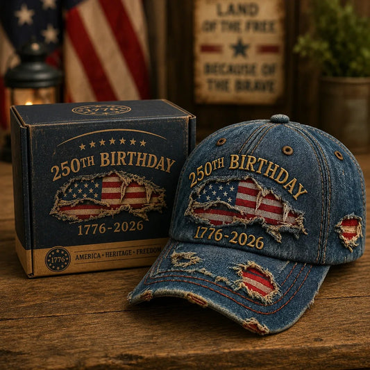 🧢🇺🇸 Handmade Veteran America 250th Anniversary Cap 🦅