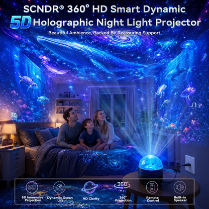 🦖360° Smart Holographic Starry Sky Projector (HD Smart Dynamic 5D)