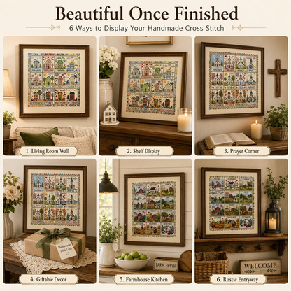 🔥 Limited-Time Offer! 49% OFF - A Year in Stitches – 12-Month Seasonal Cross Stitch Kit 🌿