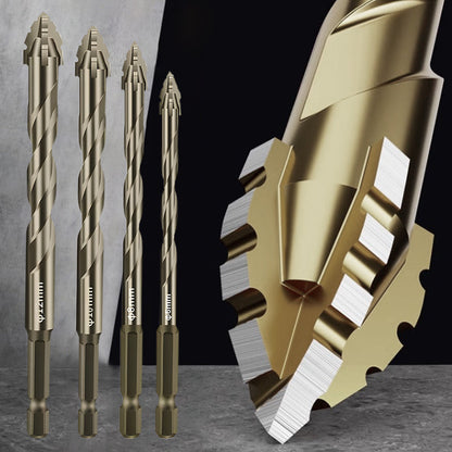 🔥 4PCS Eccentric Spiral Drill Bit Set – Deep Hole Drilling for Wood, Metal & Concrete ⚙️