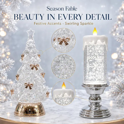 ❄️ Illuminated Musical Christmas Snow Globe Lantern – Swirling Snow, Warm Lights & Festive Music