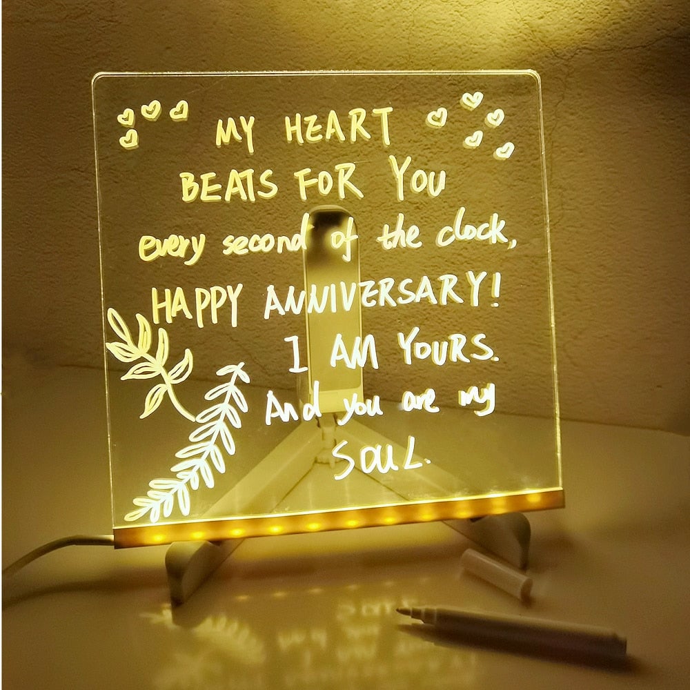 ⏳LAST DAY SALE 49% OFF !! 🎨LED Note Board🎁Buy 1 Get 7 Colour Pens For Free
