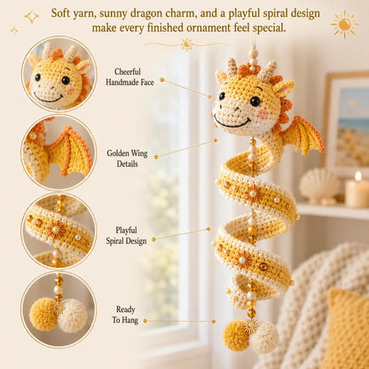 ⏳ Last Day 49% OFF – 🐉 DIY Dragon Spiral Hanging Ornament Crochet Kit ✨