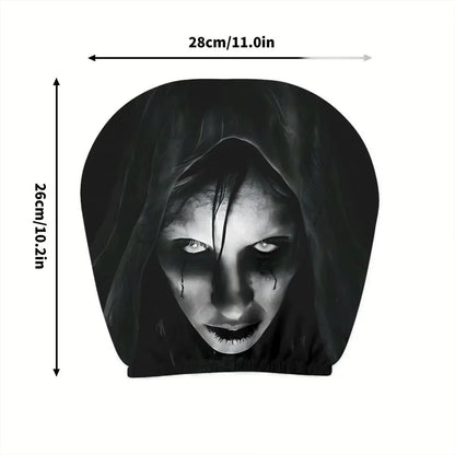“Scary Face” Headrest Cover, Spooky-Style Stretchable Headrest Protector