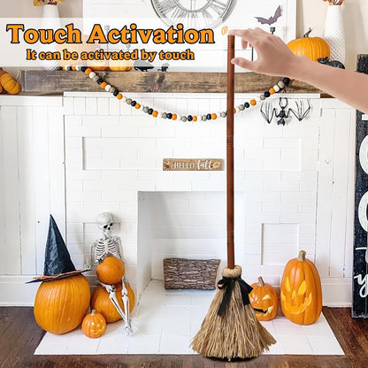 💥Halloween Sale 50% OFF🧙‍♀️Magic Floating Witch Broom™ 🧹 | Animated Sound-Activated Halloween Prop 🎃