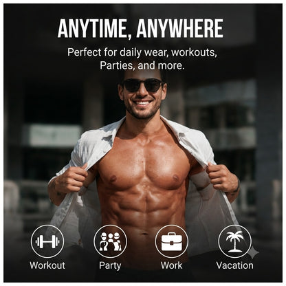 3D-Printed Muscle-Effect Fake Abs Short-Sleeve T-Shirt