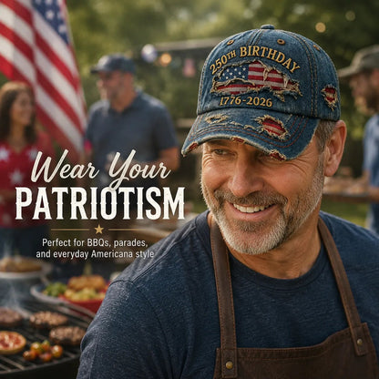 🧢🇺🇸 Handmade Veteran America 250th Anniversary Cap 🦅