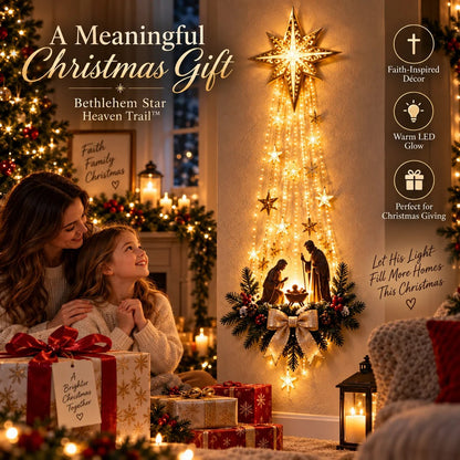 🔥Buy 2 Get 20% OFF🔥✝️ Bethlehem Star of Faith™ – Lighted Nativity Wall Decor✝️✝️