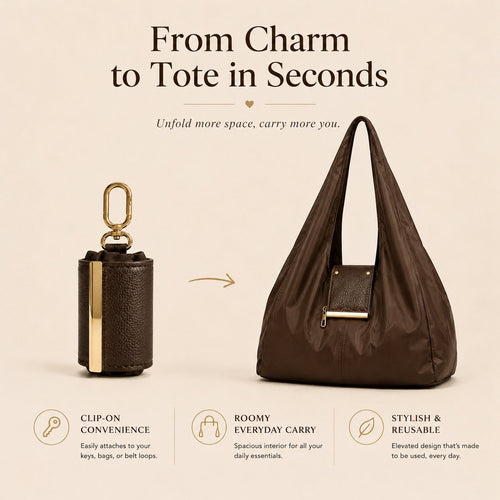 💞50K+ SOLD!🔥Secret Carry Foldable Tote Charm Bag👜