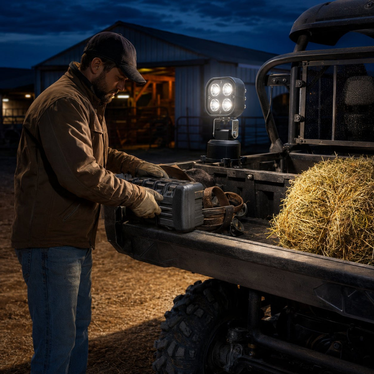 🏕️ Omni-Directional Magnetic LED Pod Light - 360° Off-Road & Camping Work Light 💡