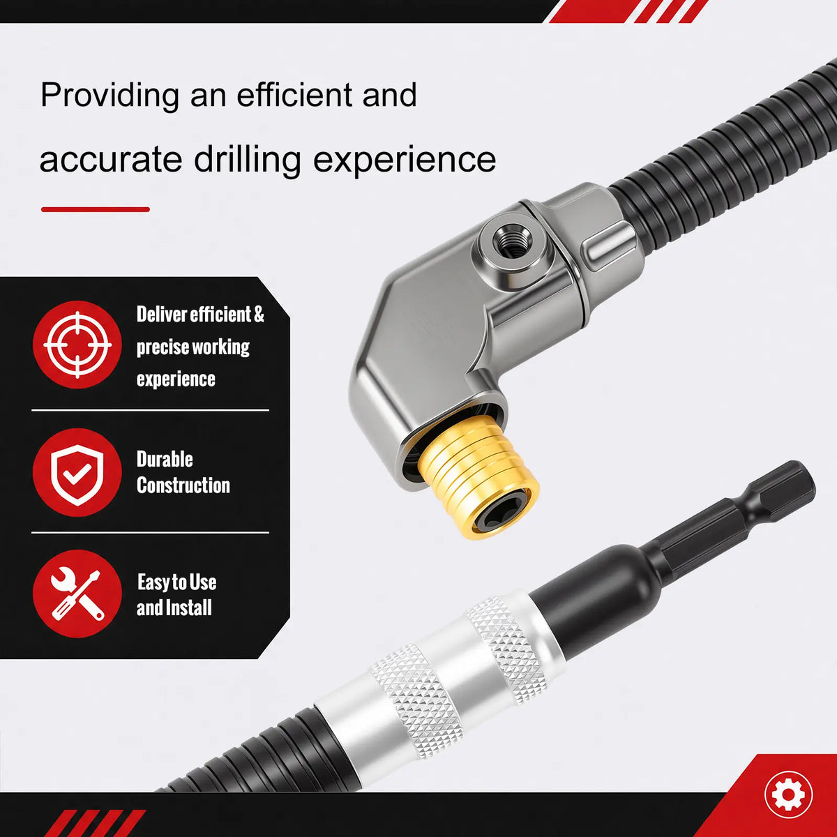 🔧 50% OFF Flexible Shaft Right Angle Drill Adapter Kit ⚡ For Tight Spaces