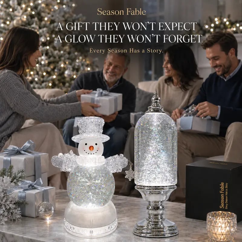 🎄 Enchanted Musical Snowfall Christmas Lantern with Glowing Lights