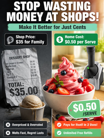 🍓 Frozen Fruit Soft Serve Maker – 110V Home Dessert Machine