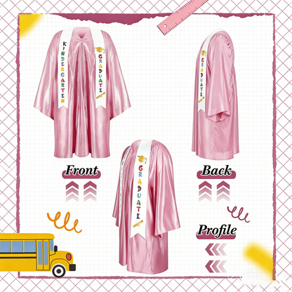 Kindergarten Graduation Outfit Class of 2026 Satin Graduation Cap