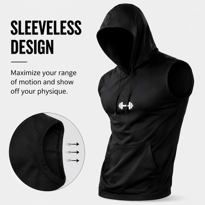 Quick-Dry Cooling Hooded Sleeveless Tops
