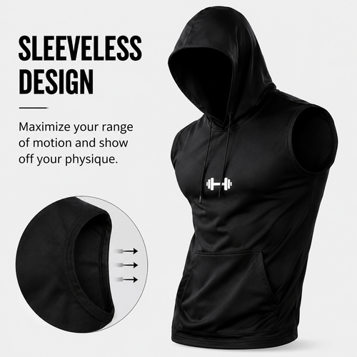 Quick-Dry Cooling Hooded Sleeveless Tops