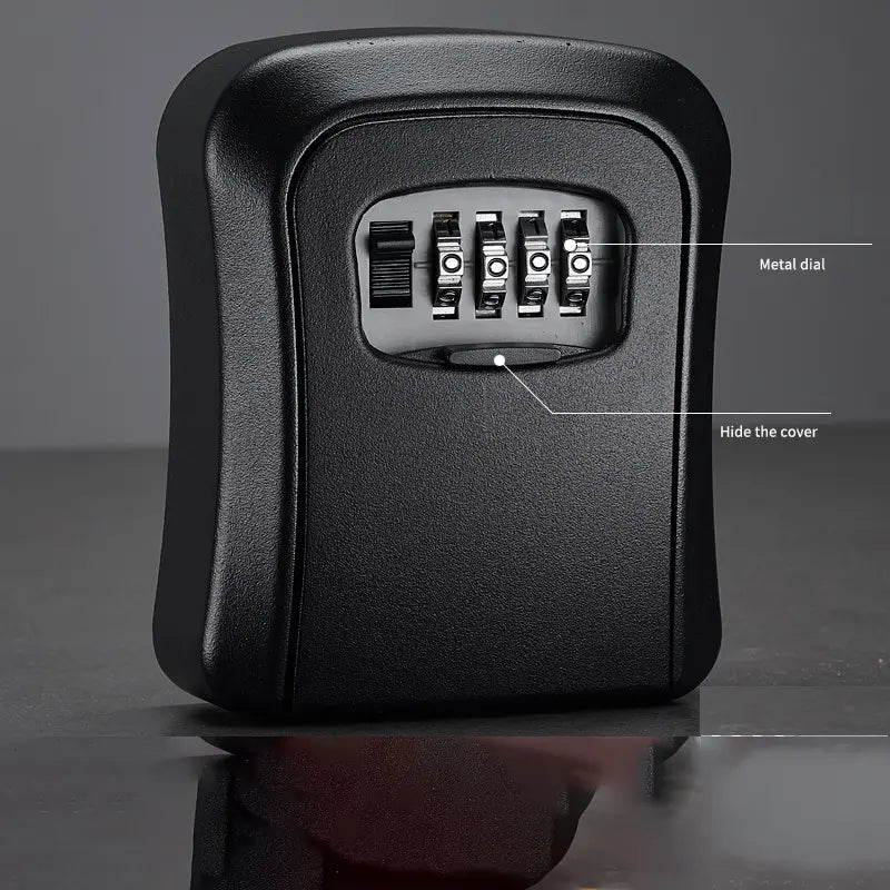 🔐 Wall-Mounted 4-Digit Combination Key Lock Box – Weatherproof Outdoor Key Safe ✨