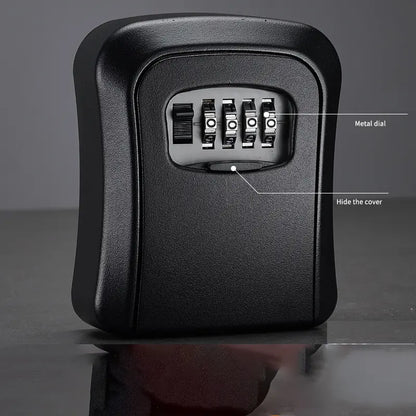 🔐 Wall-Mounted 4-Digit Combination Key Lock Box – Weatherproof Outdoor Key Safe ✨