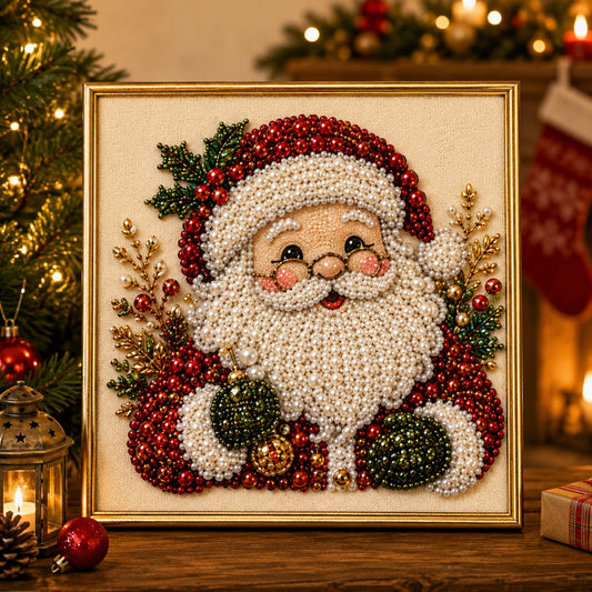 💥 Last Day 49% OFF – 🧘Relaxing & Beginner-Friendly - 🎨💎DIY Christmas Pearl Diamond Painting Art Kit