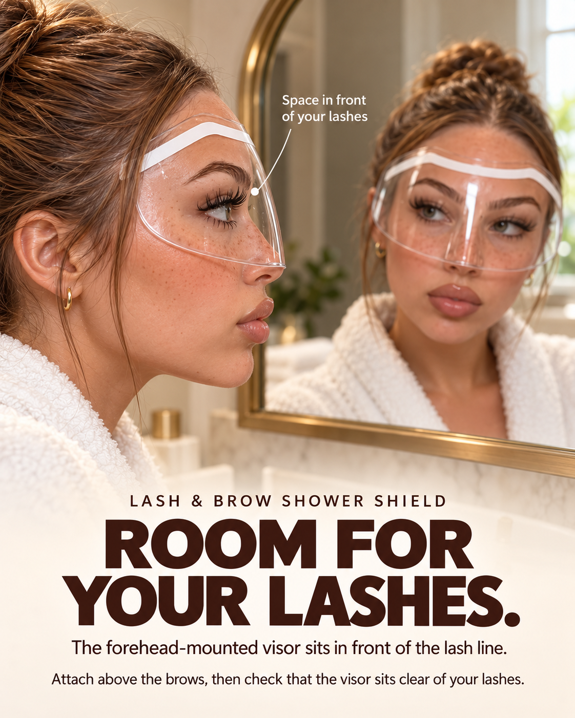 ✨Buy 1 Get 1 Free 👁️25-Pack Lash Extension Shower Shields – Clear Peel & Stick Splash Protectors🚿