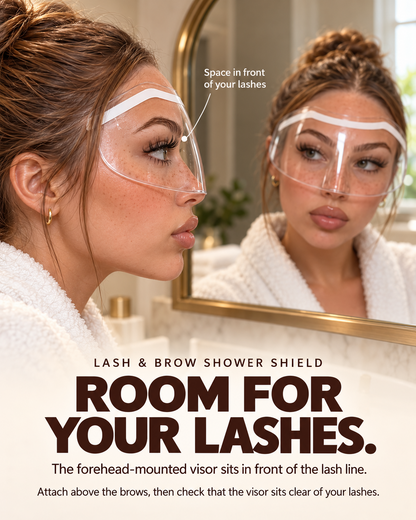 ✨Buy 1 Get 1 Free 👁️25-Pack Lash Extension Shower Shields – Clear Peel & Stick Splash Protectors🚿