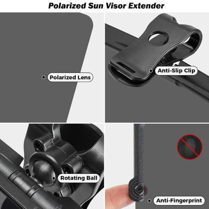 🚗 Polarized Car Sun Visor Extender | Anti-Glare UV400 Driving Shade