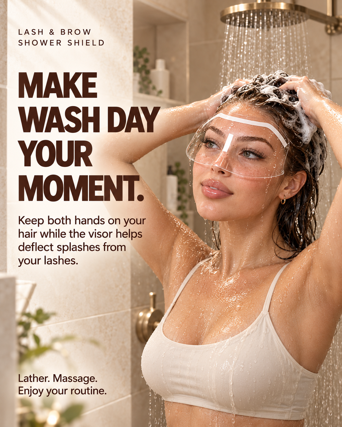 ✨Buy 1 Get 1 Free 👁️25-Pack Lash Extension Shower Shields – Clear Peel & Stick Splash Protectors🚿